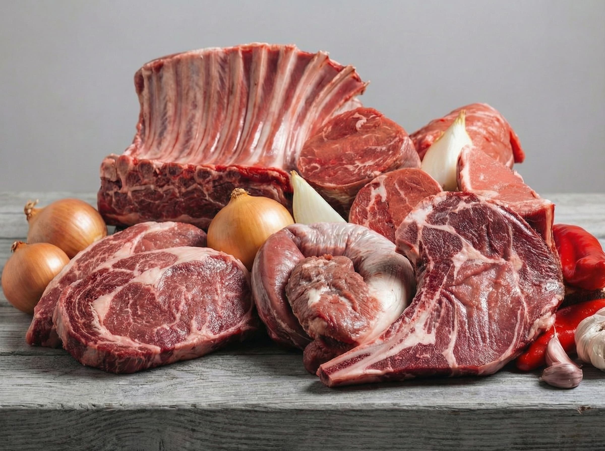 Говядина: Dry Aged стейки, РБ вырезка, щёки